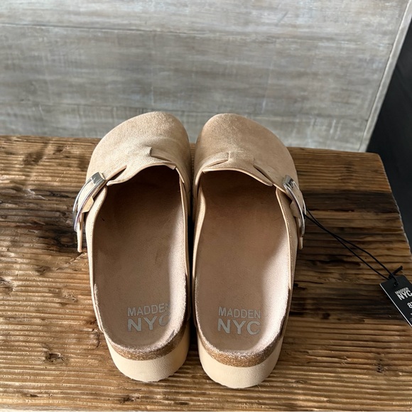 Tan Suede Kids Shoes with Silver Buckle - Picture 3 of 6